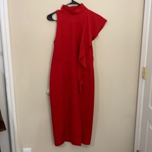 ASOS single asymmetrical sleeve dress